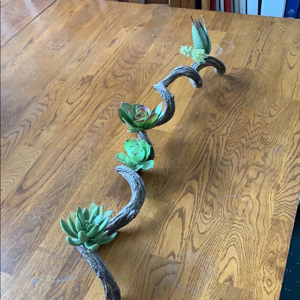 Fake succulent table accent